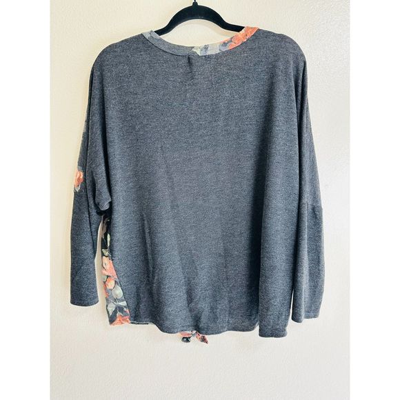 A.gain Women's Soft Button Up Sweater with Front Tie and Dolman Sleeves, Size M - Picture 3 of 3